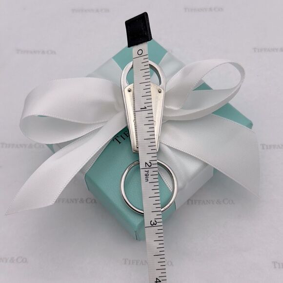 Tiffany & Co. Makers Valet Key Ring in Sterling Silver Stainless Steel Keychain - Picture 7 of 9